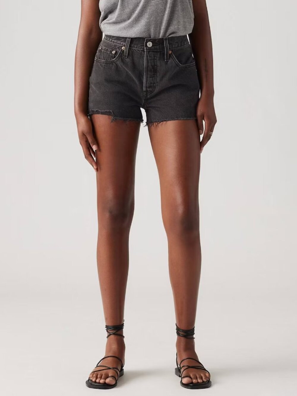 Levi's 501 Original Fit High- Rise Women's Jean Shorts in Lunar Black